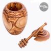 Pot de miel en bois d'Olive pure